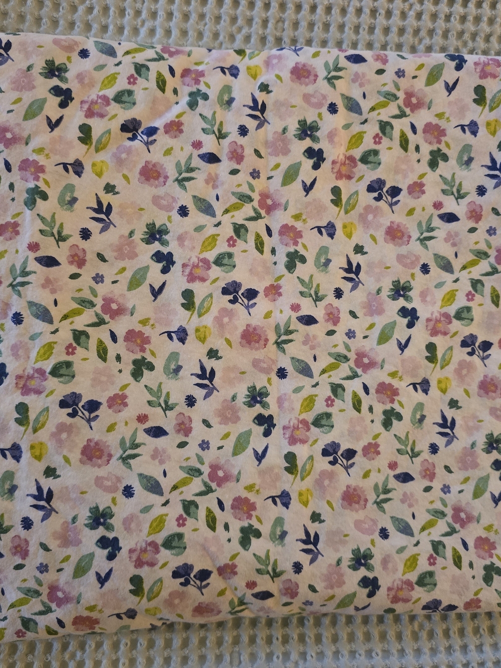Rachel Zoe Pink Floral Print Bedding Sheet with Multicolor Leaves Size Twin Flat